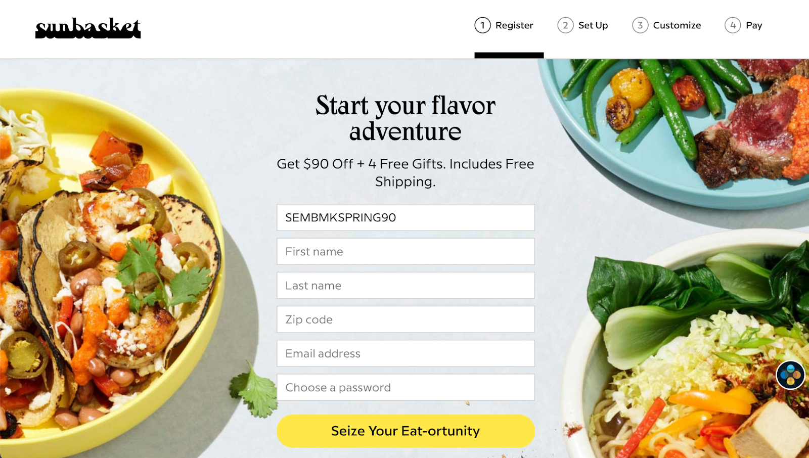 Sunbasket-Landing-page-form-hubspot