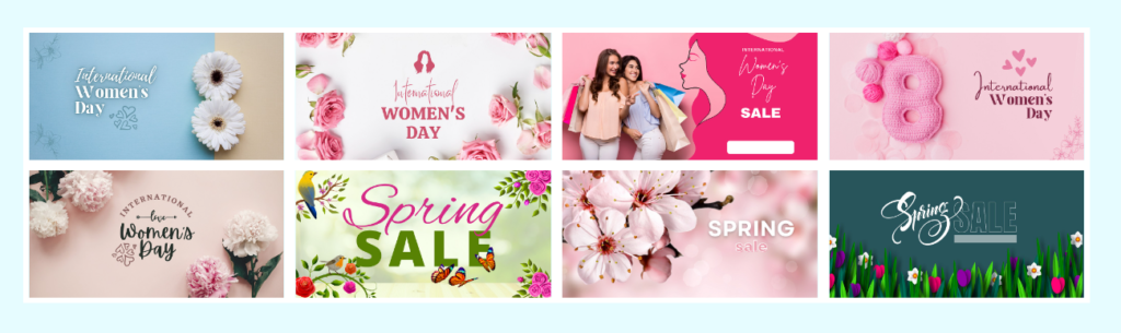 newsletter banners march womens day spring