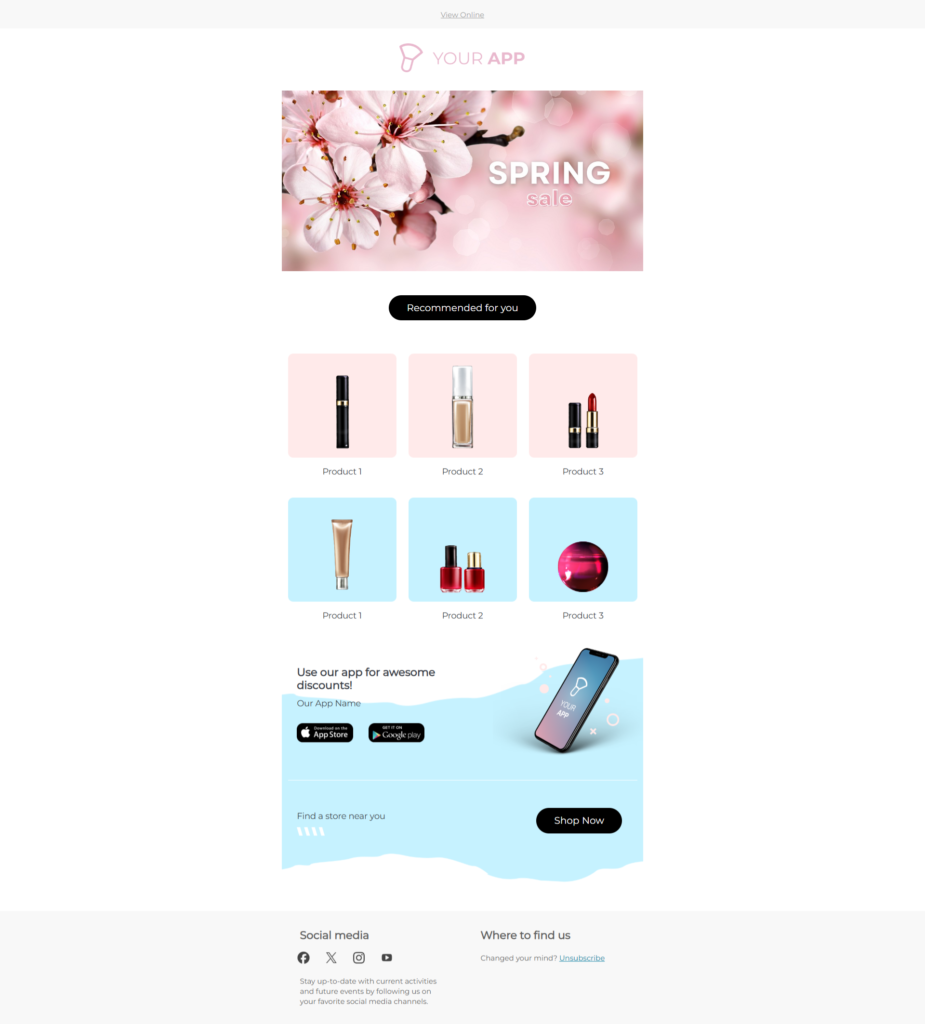personalized product recommendations newsletter email campaign